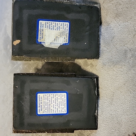 Vtg Cast Metal Bookends Philadelphia Manufacturing Thinking Scholar Book End Set - Picture 12 of 12